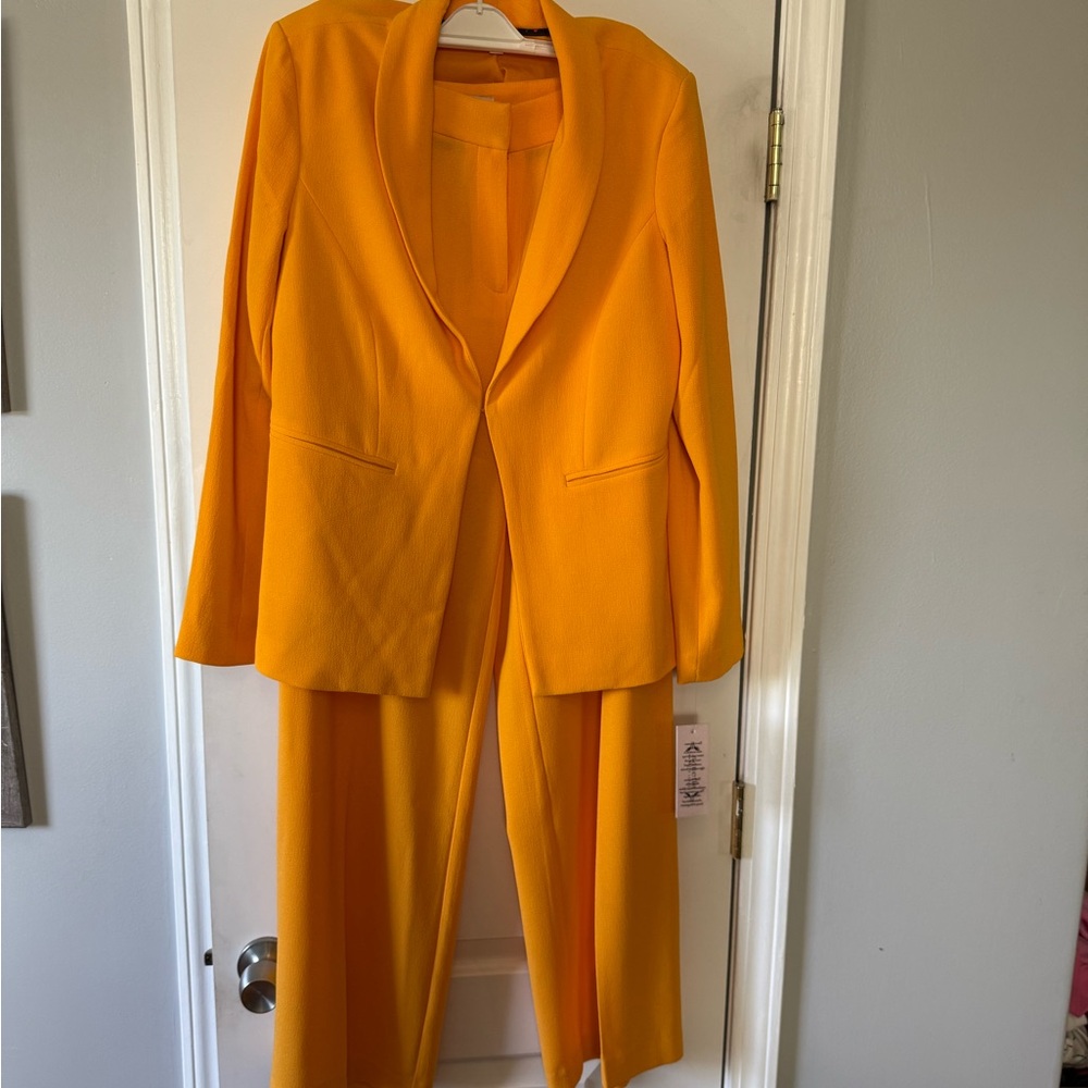 Nanette Lepore Orange Blazer and Pants Set